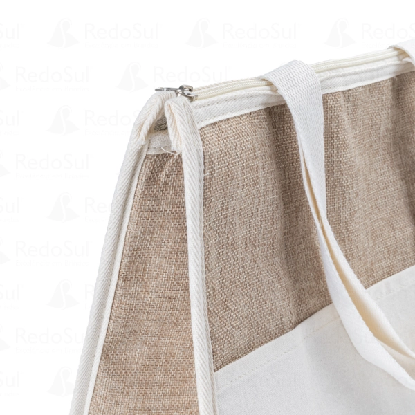 Bolsa Térmica Personalizada em Algodão e Juta Sintética Bolsa Térmica Personalizada em Algodão e Juta Sintética